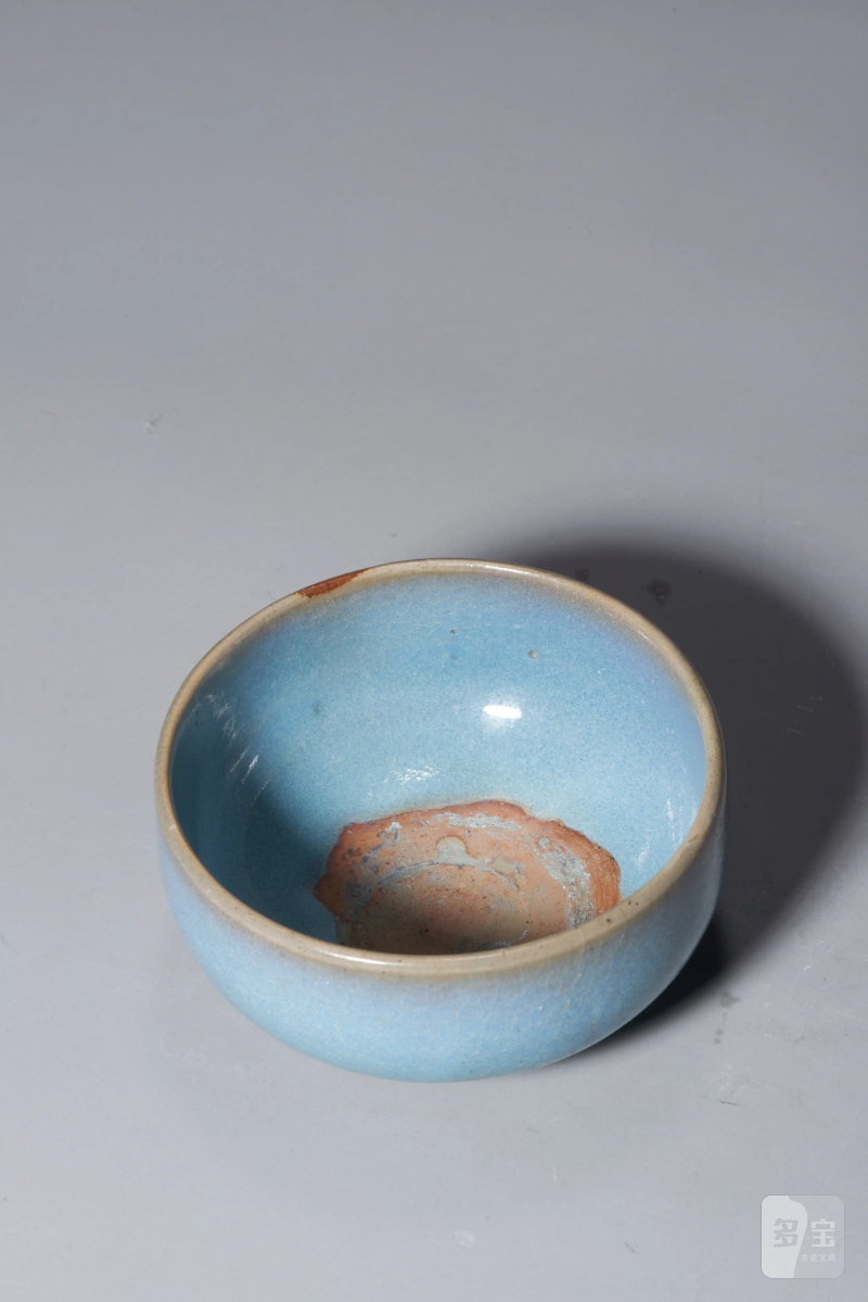 明代 钧窑天蓝釉钵 - 图4